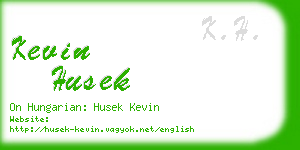 kevin husek business card